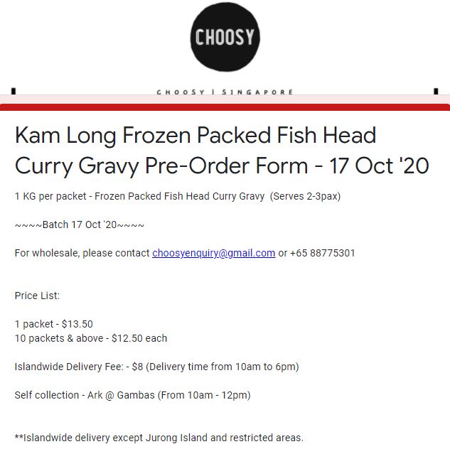 curry order form data