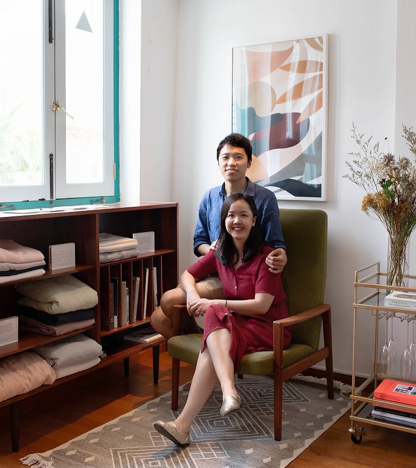 clara teo and alex fan  co founders of sunday bedding data